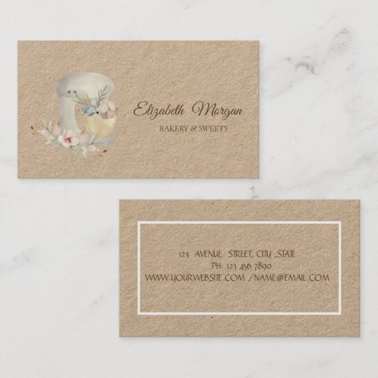 Blume Bäckerei Visitenkarte (Vorne/Hinten)