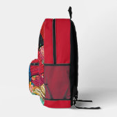 Blume-Backpack mit leuchtenden Farben Bedruckter Rucksack (Rechts)