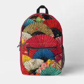 Blume-Backpack mit leuchtenden Farben Bedruckter Rucksack (Vorderseite)