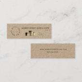 Blume "Backyard Honey Kraft" versteckt Goldherz-Bi Mini Visitenkarte (Vorne/Hinten)