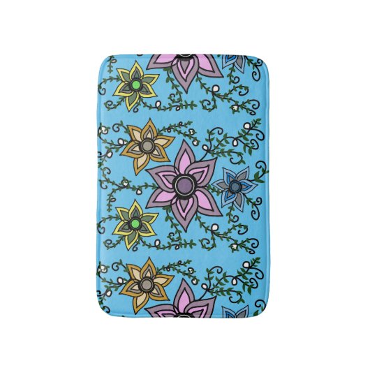 Blume Badematte (Vorderseite Vertikal)