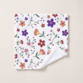 Blume Badhandtuch Set (Waschlappen)