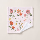 Blume Badhandtuch Set (Waschlappen)