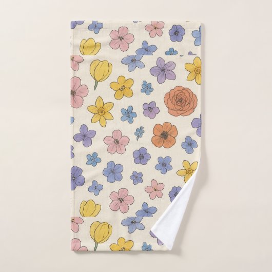 Blume Badhandtuch Set (Handtuch)