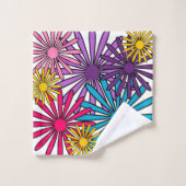 Blume Badhandtuch Set (Waschlappen)