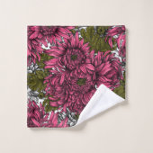 Blume Badhandtuch Set (Waschlappen)