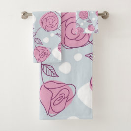 Blume Badhandtuch Set