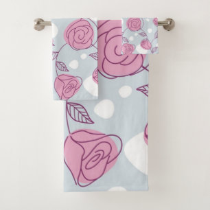 Blume Badhandtuch Set