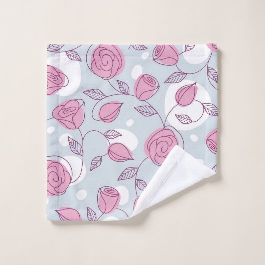 Blume Badhandtuch Set (Waschlappen)