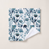 Blume Badhandtuch Set (Waschlappen)