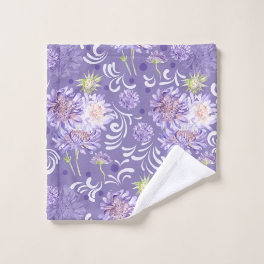 Blume Badhandtuch Set (Waschlappen)