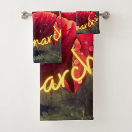 Blume Badhandtuch Set