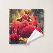 Blume Badhandtuch Set (Waschlappen)