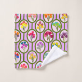 Blume Badhandtuch Set (Waschlappen)