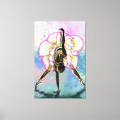 Blume Ballerina Balletttänzerin Canvas Print Leinwanddruck (Vorderseite)