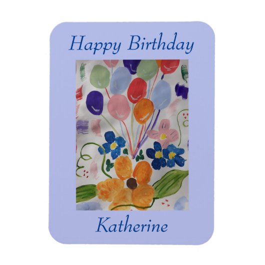 Blume & Balloons flexibel Magnet (Vertikal)
