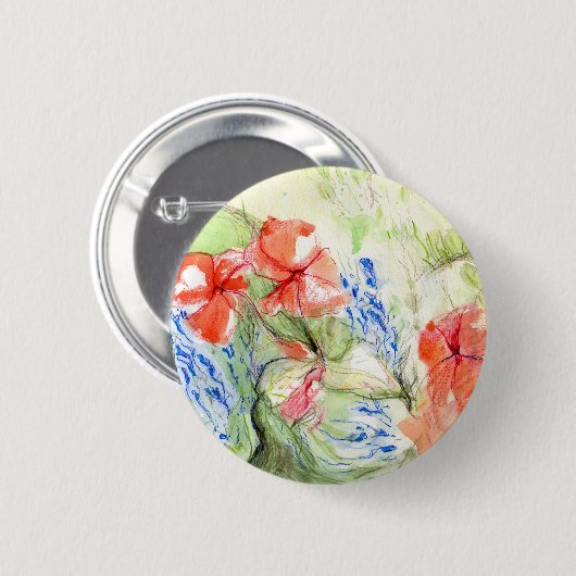 Blume Balsam und Lobelia Button (Vorne & Hinten)