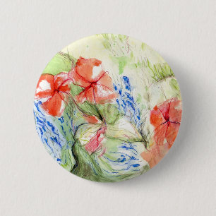 Blume Balsam und Lobelia Button
