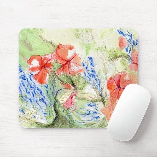 Blume Balsam und Lobelia Mousepad (Mit Mouse)