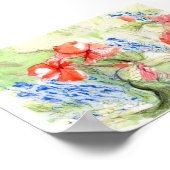 Blume Balsam und Lobelia Poster (Ecke)