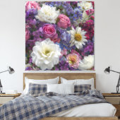 Blume Bankett Leinwanddruck (Insitu (Schlafzimmer))