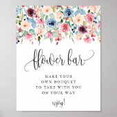 Blume Bar Aquarell Blume Blüte Poster (Vorne)