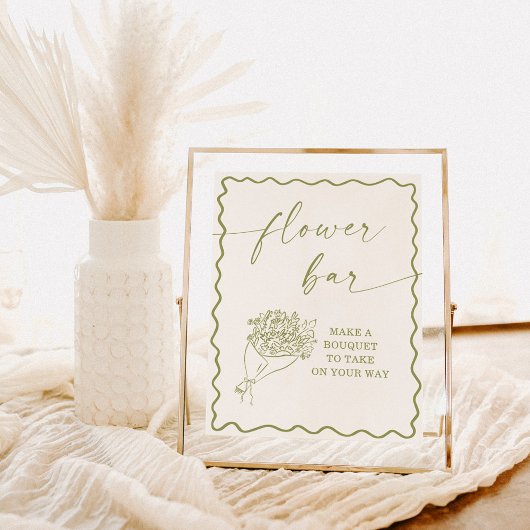 Blume Bar, Bauern Markt Brautparty Poster