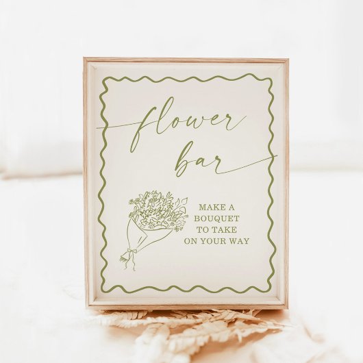 Blume Bar, Bauern Markt Brautparty Poster