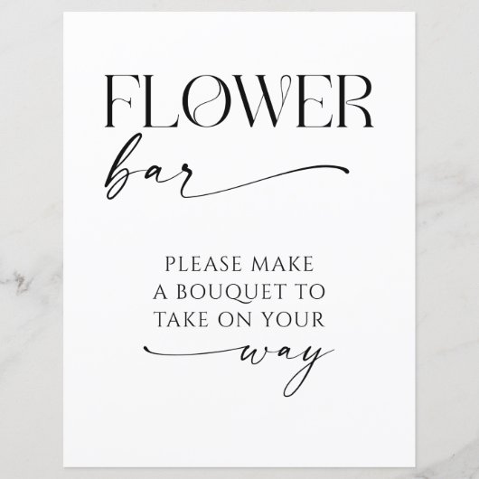 Blume Bar Brautparty Favoriten Signierung (Vorderseite)