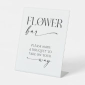 Blume Bar Brautparty Favoriten Signierung Sockelschild (Vorderseite)