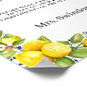 Blume Bar Brautparty Signierung Poster (Ecke)