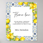 Blume Bar Brautparty Signierung Poster (Vorne)