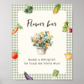 Blume Bar Brautparty-Tafelzeichen vom Markt Poster (Vorne)