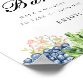 Blume Bar Fresh off Market Brautparty Sign Poster (Ecke)