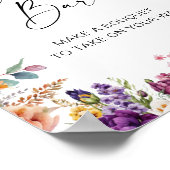 Blume Bar Garden Blume Brautparty Poster (Ecke)