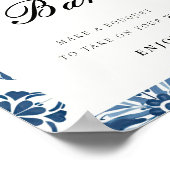 Blume Bar Lemon Positano Brautparty Zeichen Poster (Ecke)