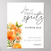 Blume Bar Liebe bei First Spritz Brautparty Poster (Vorne)