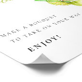 Blume Bar Mexican Fiesta Brautparty Zeichen Poster (Ecke)