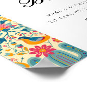 Blume Bar Mexikanisches Brautparty Poster (Ecke)