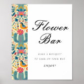 Blume Bar Mexikanisches Brautparty Poster (Vorne)