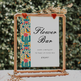 Blume Bar Mexikanisches Brautparty Poster