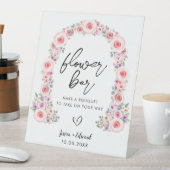 Blume Bar Minimalistische Blumenmuster Frühlingsbr Sockelschild (In Situ)