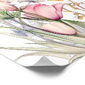 Blume Bar oder Wildblume Bloom Brautparty Poster (Ecke)