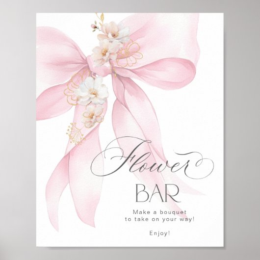 Blume Bar Rosa Bauch Blumenblüte Bar Poster (Vorne)