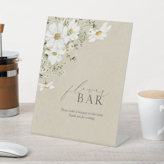 Blume Bar Rustikales Aquarell Brautparty Sockelschild (In SItu)