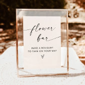 Blume Bar Sign, Boho Minimalistisches Brautparty Poster