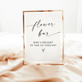 Blume Bar Sign, Boho Minimalistisches Brautparty Poster