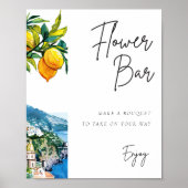 Blume Bar Signon Lemon Amalfi Küste Brautparty Poster (Vorne)