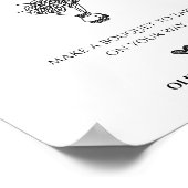 Blume Bar Wedding Bar Script-Zeichen Poster (Ecke)