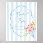 Blume Bar Whimsikkokette Bow Blau Poster (Vorne)